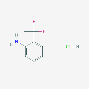 molecular formula C8H10ClF2N B2598769 2-(1,1-Difluoroethyl)aniline hydrochloride CAS No. 1864073-26-6
