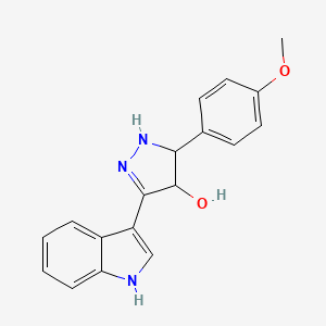 3-(1H-indol-3-yl)-5-(4-methoxyphenyl)-4,5-dihydro-1H-pyrazol-4-ol