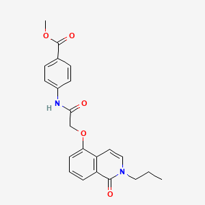 molecular formula C22H22N2O5 B2598778 methyl 4-{2-[(1-oxo-2-propyl-1,2-dihydroisoquinolin-5-yl)oxy]acetamido}benzoate CAS No. 898431-07-7