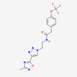 N-(2-(4-(3-methyl-1,2,4-oxadiazol-5-yl)-1H-1,2,3-triazol-1-yl)ethyl)-2-(4-(trifluoromethoxy)phenyl)acetamide