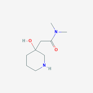molecular formula C9H18N2O2 B2598790 2-(3-hydroxypiperidin-3-yl)-N,N-dimethylacetamide CAS No. 1784219-81-3