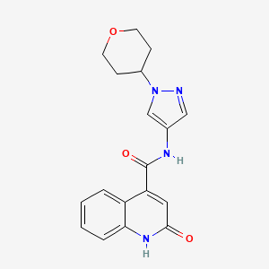 2-hydroxy-N-(1-(tetrahydro-2H-pyran-4-yl)-1H-pyrazol-4-yl)quinoline-4-carboxamide