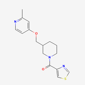 [3-[(2-Methylpyridin-4-yl)oxymethyl]piperidin-1-yl]-(1,3-thiazol-4-yl)methanone