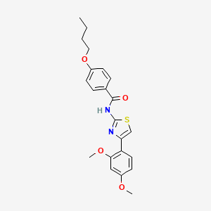molecular formula C22H24N2O4S B2598837 4-butoxy-N-[4-(2,4-dimethoxyphenyl)-1,3-thiazol-2-yl]benzamide CAS No. 361481-74-5