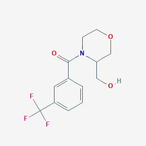 molecular formula C13H14F3NO3 B2598845 (3-(Hydroxymethyl)morpholino)(3-(trifluoromethyl)phenyl)methanone CAS No. 1421482-08-7