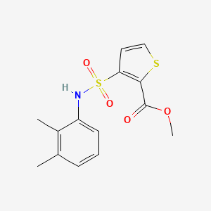 molecular formula C14H15NO4S2 B2598847 Methyl 3-{[(2,3-dimethylphenyl)amino]sulfonyl}thiophene-2-carboxylate CAS No. 895260-43-2
