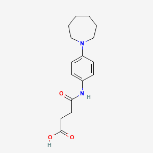 molecular formula C16H22N2O3 B2598848 4-[(4-Azepan-1-ylphenyl)amino]-4-oxobutanoic acid CAS No. 694514-97-1