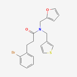 molecular formula C19H18BrNO2S B2598851 3-(2-bromophenyl)-N-(furan-2-ylmethyl)-N-(thiophen-3-ylmethyl)propanamide CAS No. 1797971-12-0