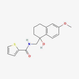 molecular formula C17H19NO3S B2598852 N-((1-hydroxy-6-methoxy-1,2,3,4-tetrahydronaphthalen-1-yl)methyl)thiophene-2-carboxamide CAS No. 2034600-10-5