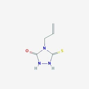 molecular formula C5H7N3OS B2598857 4-(prop-2-en-1-yl)-3-sulfanyl-4,5-dihydro-1H-1,2,4-triazol-5-one CAS No. 136794-22-4