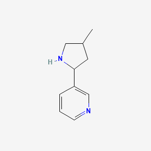 molecular formula C10H14N2 B2598868 3-(4-Methylpyrrolidin-2-yl)pyridine CAS No. 603090-13-7
