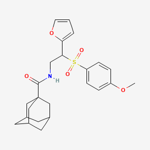 molecular formula C24H29NO5S B2598874 N-[2-(furan-2-yl)-2-(4-methoxybenzenesulfonyl)ethyl]adamantane-1-carboxamide CAS No. 946319-22-8