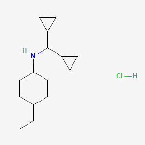 N-(Dicyclopropylmethyl)-4-ethylcyclohexan-1-amine hydrochloride
