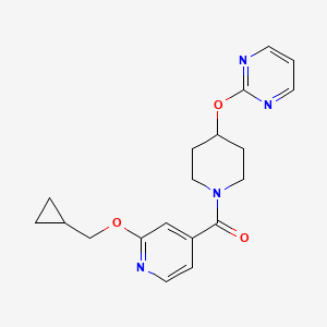 (2-(Cyclopropylmethoxy)pyridin-4-yl)(4-(pyrimidin-2-yloxy)piperidin-1-yl)methanone