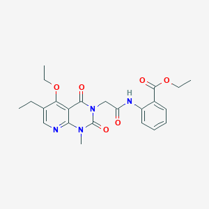 ethyl 2-(2-(5-ethoxy-6-ethyl-1-methyl-2,4-dioxo-1,2-dihydropyrido[2,3-d]pyrimidin-3(4H)-yl)acetamido)benzoate