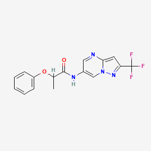 2-phenoxy-N-(2-(trifluoromethyl)pyrazolo[1,5-a]pyrimidin-6-yl)propanamide