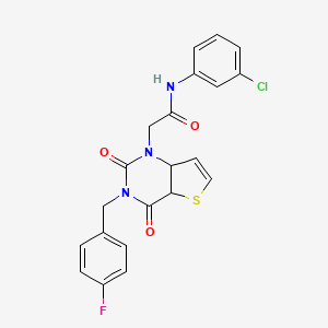 N-(3-chlorophenyl)-2-{3-[(4-fluorophenyl)methyl]-2,4-dioxo-1H,2H,3H,4H-thieno[3,2-d]pyrimidin-1-yl}acetamide