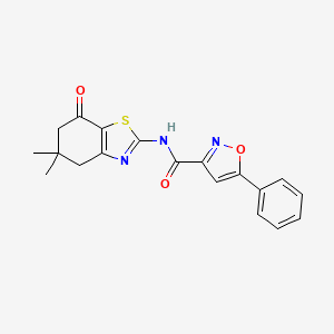 N-(5,5-dimethyl-7-oxo-4,5,6,7-tetrahydrobenzo[d]thiazol-2-yl)-5-phenylisoxazole-3-carboxamide
