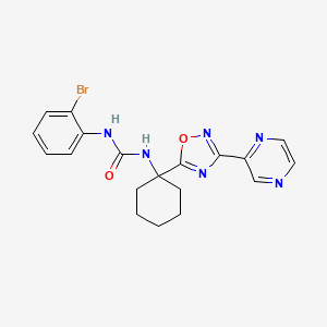1-(2-Bromophenyl)-3-{1-[3-(pyrazin-2-yl)-1,2,4-oxadiazol-5-yl]cyclohexyl}urea