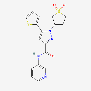 1-(1,1-dioxidotetrahydrothiophen-3-yl)-N-(pyridin-3-yl)-5-(thiophen-2-yl)-1H-pyrazole-3-carboxamide