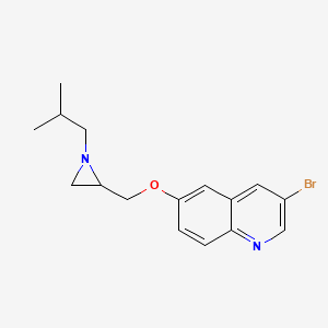 3-Bromo-6-[[1-(2-methylpropyl)aziridin-2-yl]methoxy]quinoline