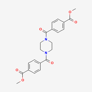 molecular formula C22H22N2O6 B2598972 methyl 4-{4-[4-(methoxycarbonyl)benzoyl]piperazine-1-carbonyl}benzoate CAS No. 68509-04-6