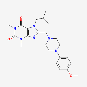 8-[[4-(4-Methoxyphenyl)piperazin-1-yl]methyl]-1,3-dimethyl-7-(2-methylpropyl)purine-2,6-dione