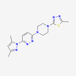 2-[4-[6-(3,5-Dimethylpyrazol-1-yl)pyridazin-3-yl]piperazin-1-yl]-5-methyl-1,3,4-thiadiazole