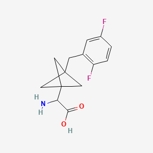 2-Amino-2-[3-[(2,5-difluorophenyl)methyl]-1-bicyclo[1.1.1]pentanyl]acetic acid