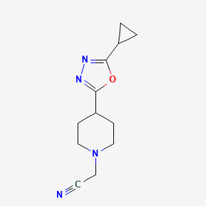 2-(4-(5-Cyclopropyl-1,3,4-oxadiazol-2-yl)piperidin-1-yl)acetonitrile