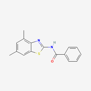 molecular formula C16H14N2OS B2599039 N-(4,6-dimethyl-1,3-benzothiazol-2-yl)benzamide CAS No. 325979-39-3