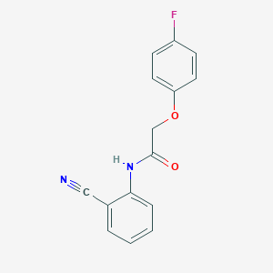 molecular formula C15H11FN2O2 B259909 N-(2-cyanophenyl)-2-(4-fluorophenoxy)acetamide 