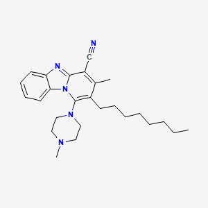 3-Methyl-1-(4-methylpiperazin-1-yl)-2-octylpyrido[1,2-a]benzimidazole-4-carbonitrile