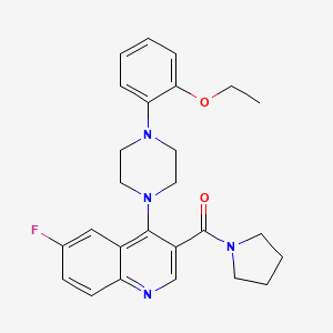 (4-(4-(2-Ethoxyphenyl)piperazin-1-yl)-6-fluoroquinolin-3-yl)(pyrrolidin-1-yl)methanone
