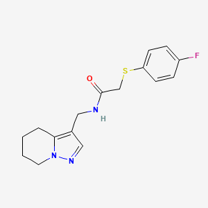 2-((4-fluorophenyl)thio)-N-((4,5,6,7-tetrahydropyrazolo[1,5-a]pyridin-3-yl)methyl)acetamide