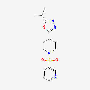 2-Isopropyl-5-(1-(pyridin-3-ylsulfonyl)piperidin-4-yl)-1,3,4-oxadiazole