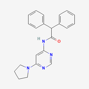 2,2-diphenyl-N-(6-(pyrrolidin-1-yl)pyrimidin-4-yl)acetamide