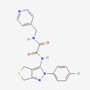 molecular formula C19H16ClN5O2S B2599124 N-[2-(4-chlorophenyl)-2H,4H,6H-thieno[3,4-c]pyrazol-3-yl]-N'-[(pyridin-4-yl)methyl]ethanediamide CAS No. 900010-47-1