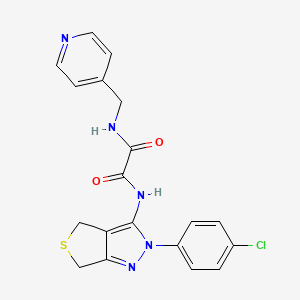 N1-(2-(4-chlorophenyl)-4,6-dihydro-2H-thieno[3,4-c]pyrazol-3-yl)-N2-(pyridin-4-ylmethyl)oxalamide