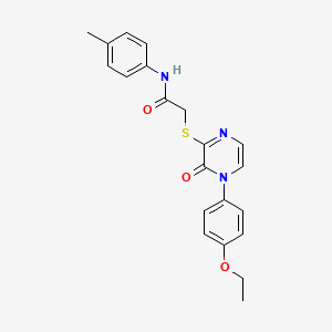 2-[4-(4-ethoxyphenyl)-3-oxopyrazin-2-yl]sulfanyl-N-(4-methylphenyl)acetamide