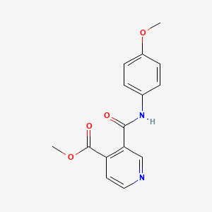 molecular formula C15H14N2O4 B2599146 Methyl 3-[(4-methoxyphenyl)carbamoyl]pyridine-4-carboxylate CAS No. 339101-51-8