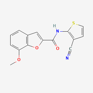 molecular formula C15H10N2O3S B2599160 N-(3-cyanothiophen-2-yl)-7-methoxy-1-benzofuran-2-carboxamide CAS No. 921800-10-4