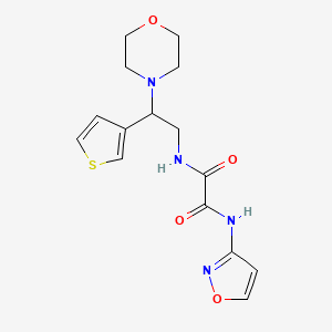 molecular formula C15H18N4O4S B2599172 N1-(isoxazol-3-yl)-N2-(2-morpholino-2-(thiophen-3-yl)ethyl)oxalamide CAS No. 946248-12-0
