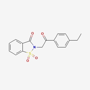 2-[2-(4-Ethylphenyl)-2-oxoethyl]-2,3-dihydro-1lambda6,2-benzothiazole-1,1,3-trione
