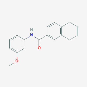 molecular formula C18H19NO2 B2599176 N-(3-methoxyphenyl)-5,6,7,8-tetrahydronaphthalene-2-carboxamide CAS No. 681168-98-9
