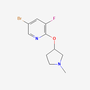 5-Bromo-3-fluoro-2-[(1-methylpyrrolidin-3-yl)oxy]pyridine