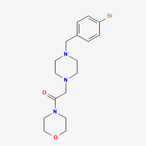 2-{4-[(4-Bromophenyl)methyl]piperazin-1-yl}-1-(morpholin-4-yl)ethan-1-one