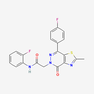 N-(2-fluorophenyl)-2-(7-(4-fluorophenyl)-2-methyl-4-oxothiazolo[4,5-d]pyridazin-5(4H)-yl)acetamide