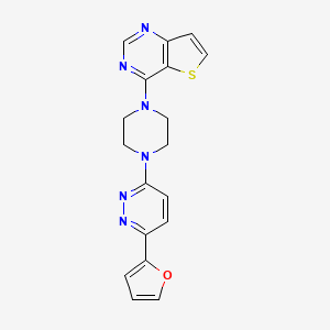4-[4-[6-(Furan-2-yl)pyridazin-3-yl]piperazin-1-yl]thieno[3,2-d]pyrimidine