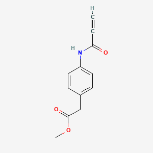 molecular formula C12H11NO3 B2599197 Methyl 2-[4-(prop-2-ynamido)phenyl]acetate CAS No. 2097893-48-4